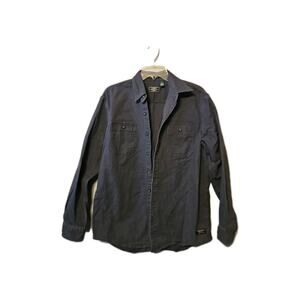 G.H. Bass & Co Mens Shirt M Denim Button Front Gray Hunting Outdoors